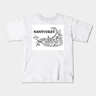 Nantucket Map Kids T-Shirt